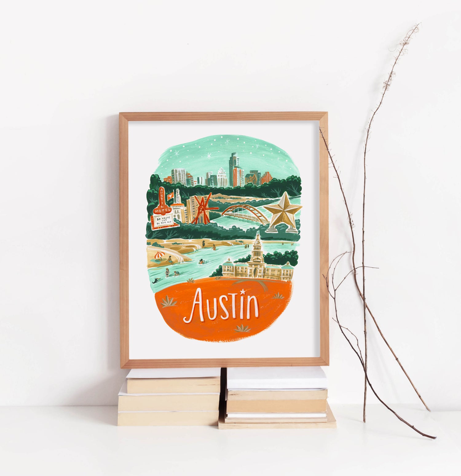 Austin Texas City Art Print