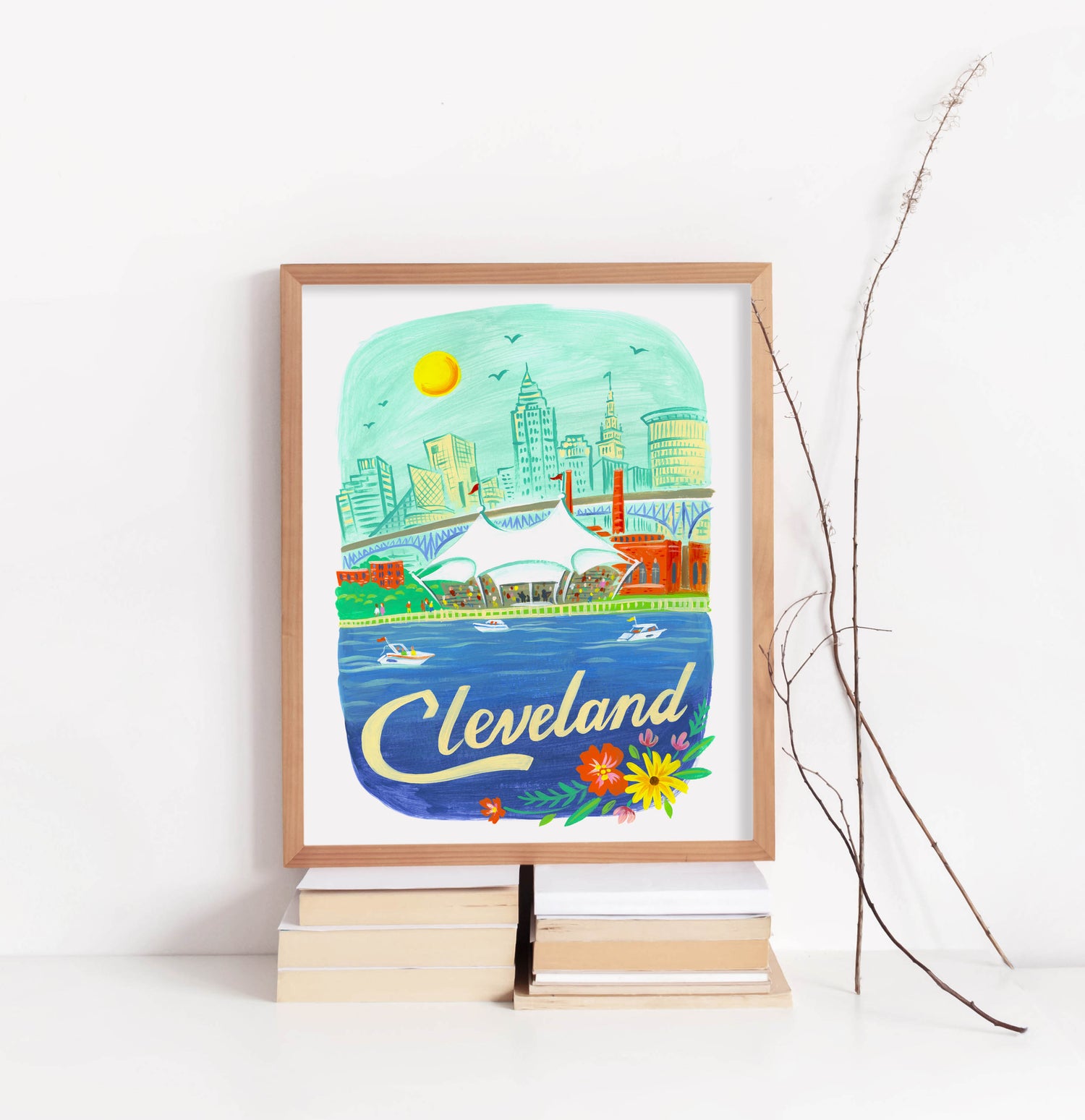 Cleveland Ohio City Skyline Art Print