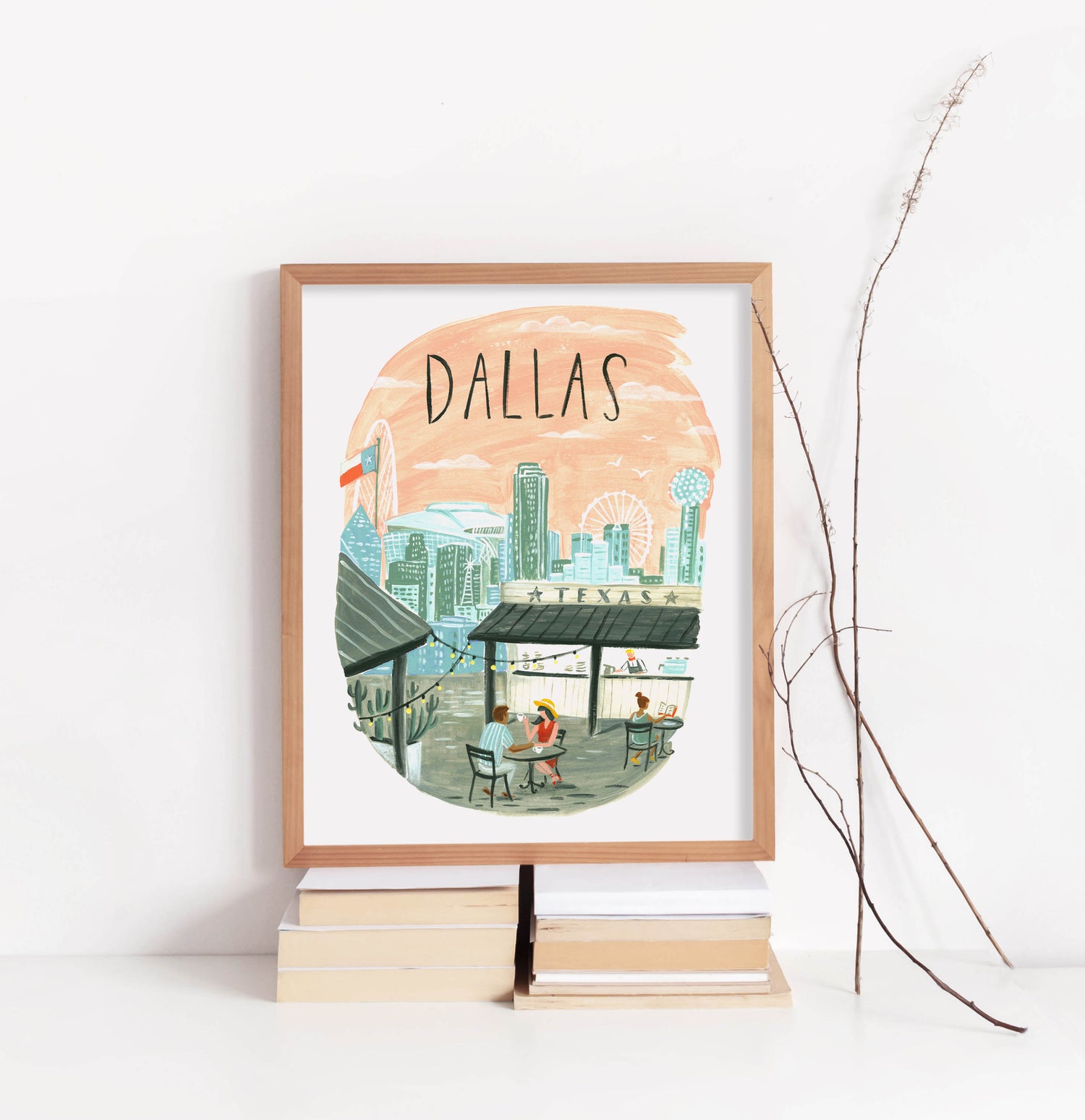 Dallas Texas City Skyline Art Print