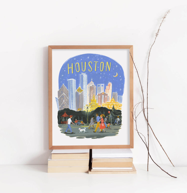 Houston Texas City Skyline Art Print