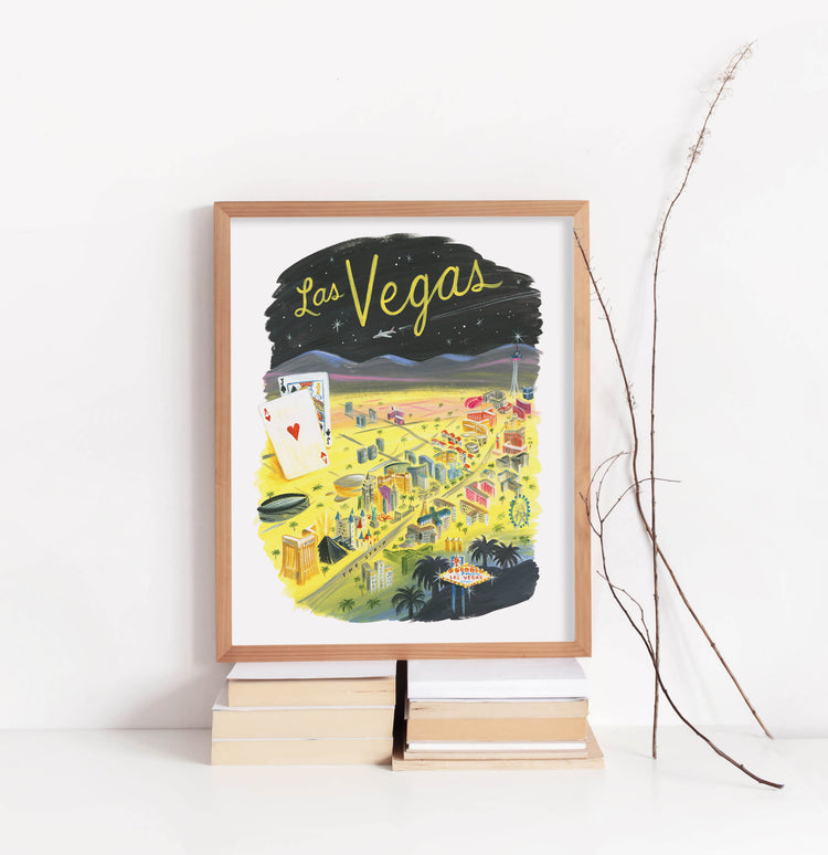 Las Vegas City Skyline Art Print