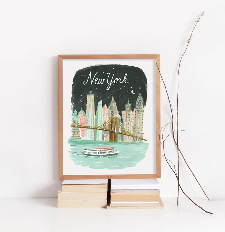 New York City City Skyline Art Print