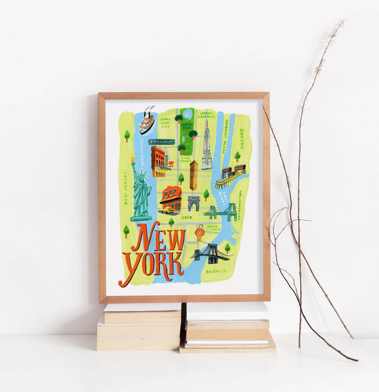 New York City Map Art Print
