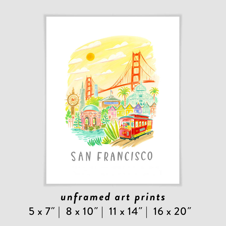 San Francisco Skyline City Art Poster