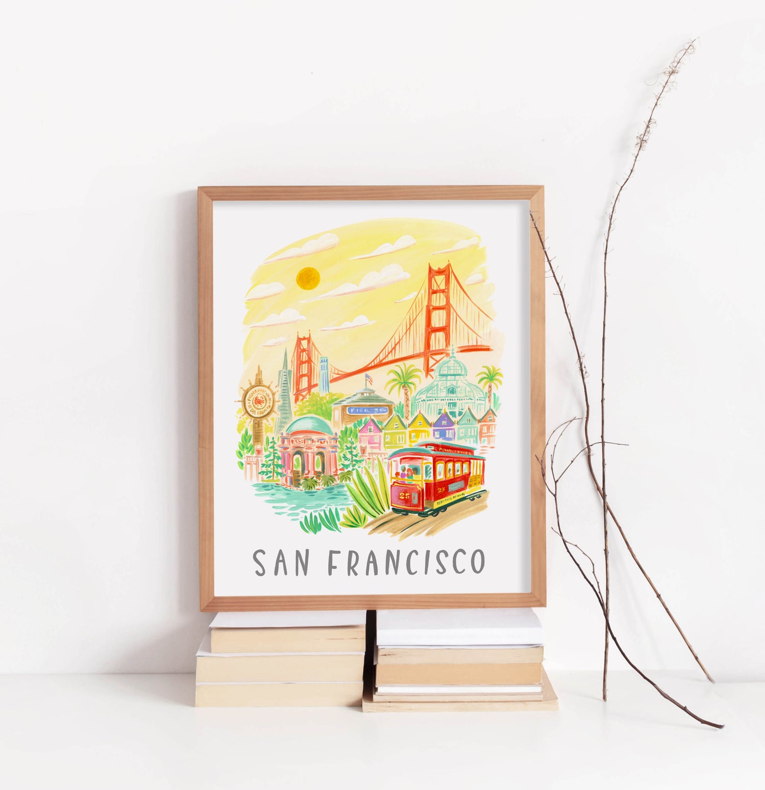 San Francisco Skyline City Art Print