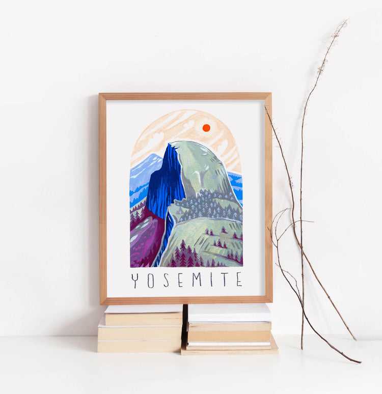 Yosemite Half Dome National Park Art Print