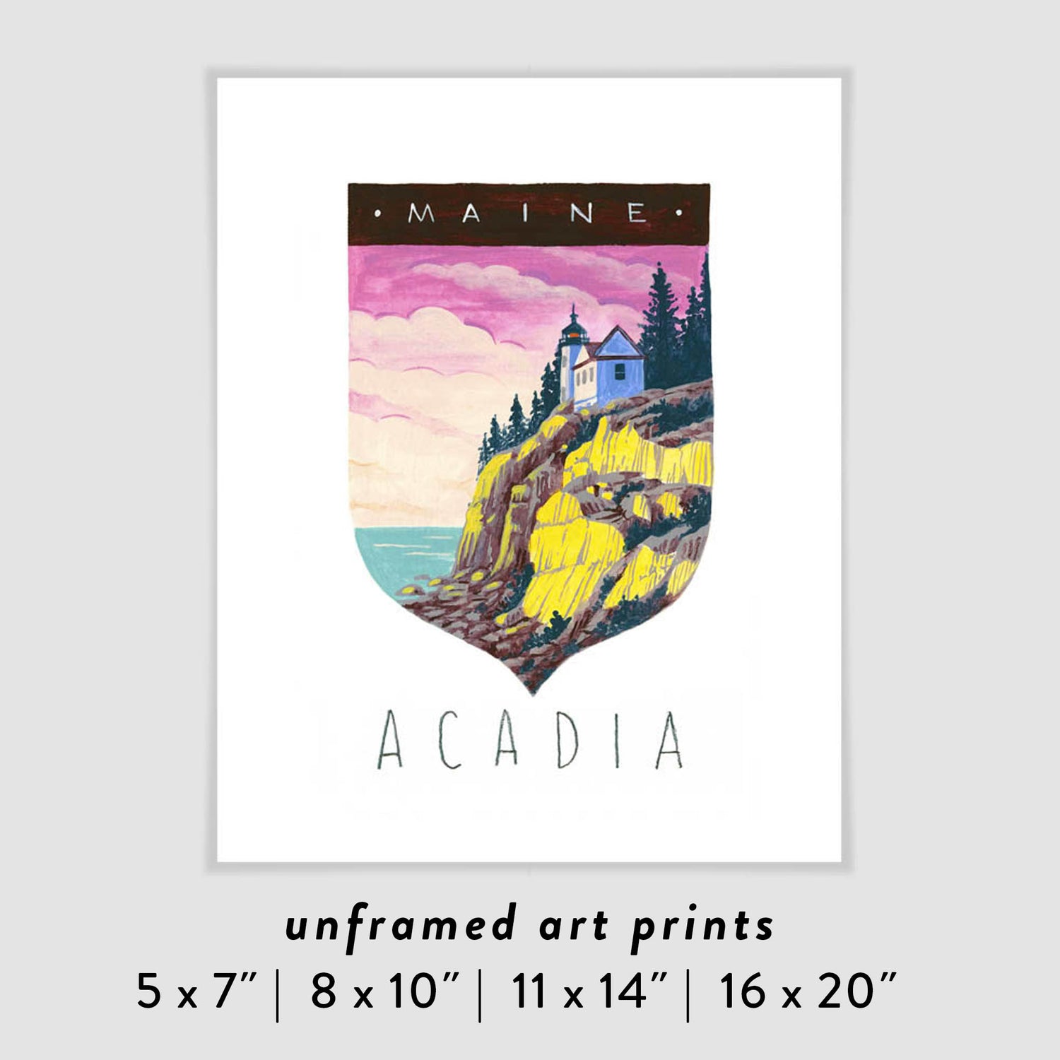 Acadia National Park Art Poster