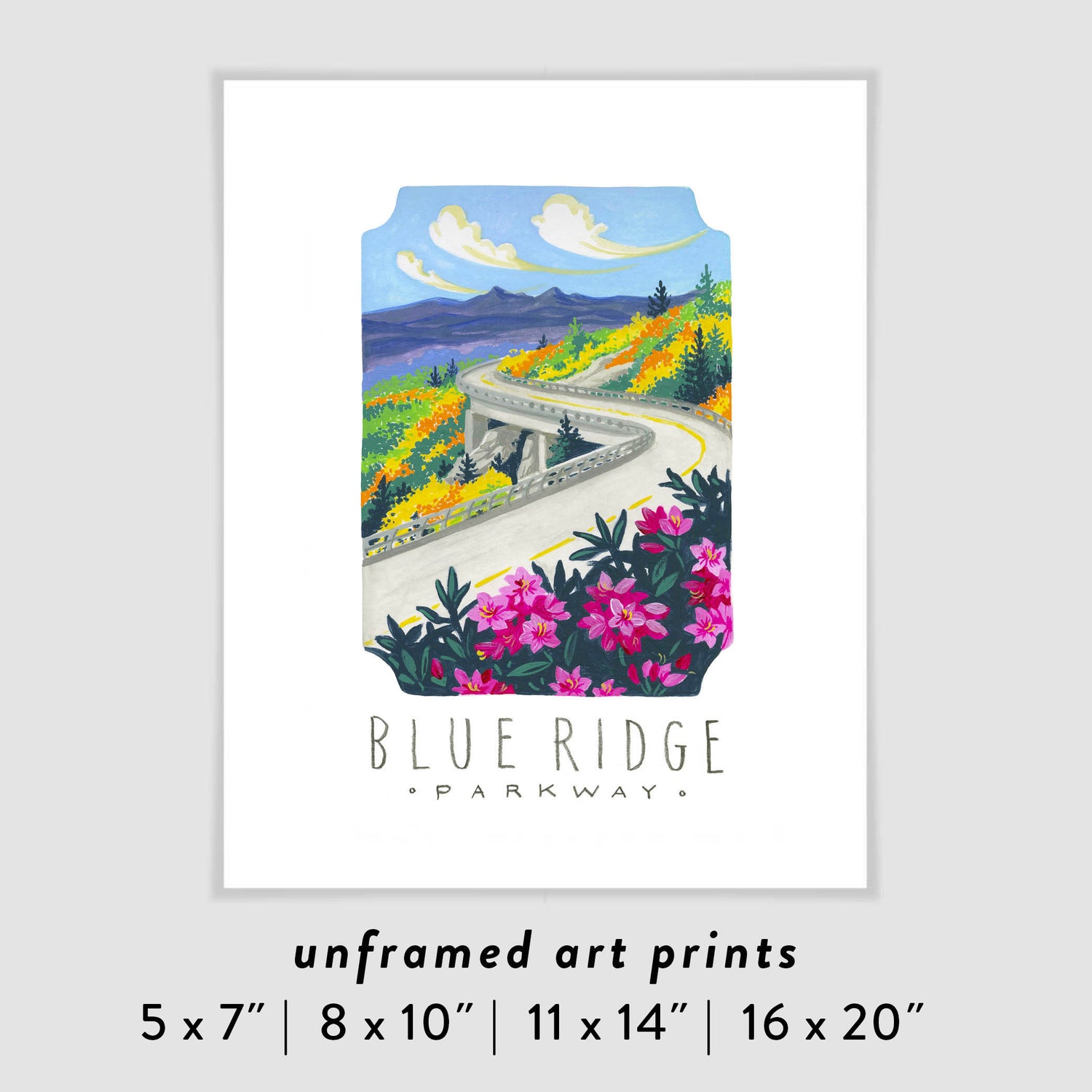 Blue Ridge Parkway National Park Art Poster