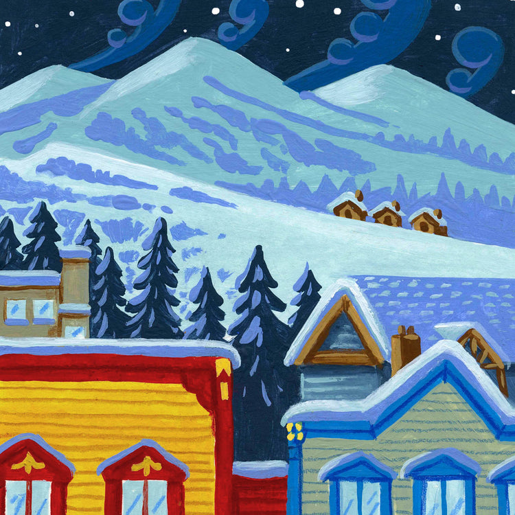 Breckenridge Colorado Ski Art Print detail