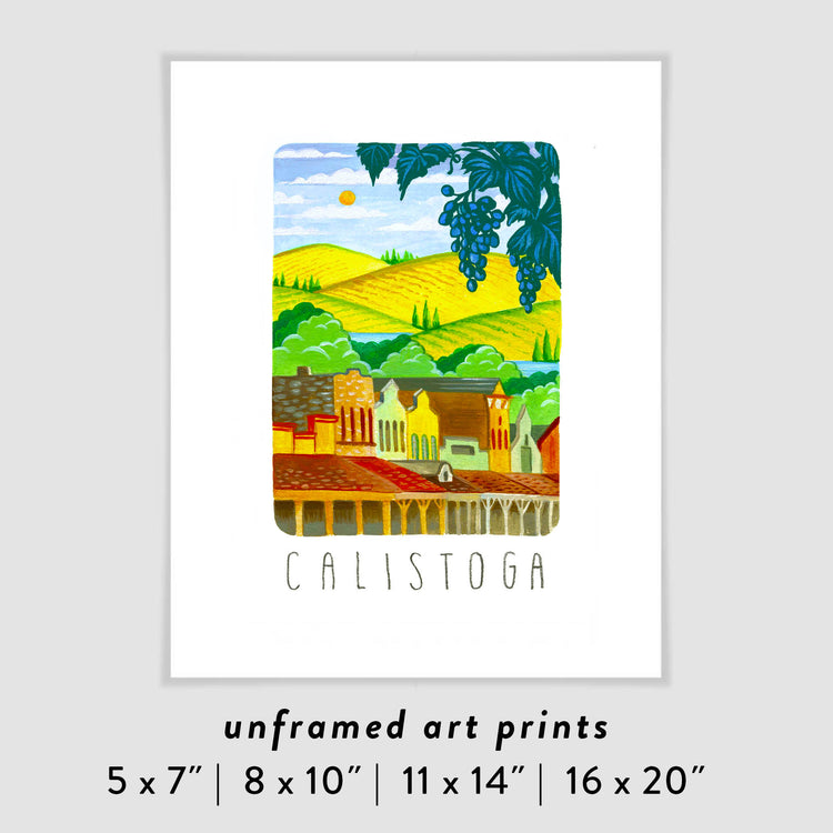 Calistoga California Winery Art Poster