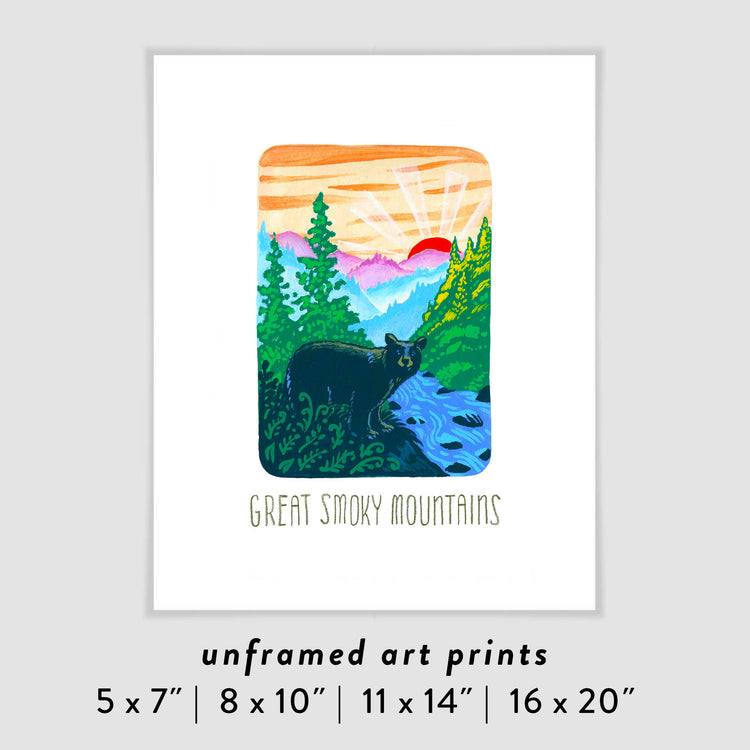 Great Smoky Mountains National Park Art Poster