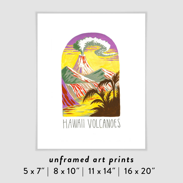 Hawaii Volcanoes National Park Art Poster