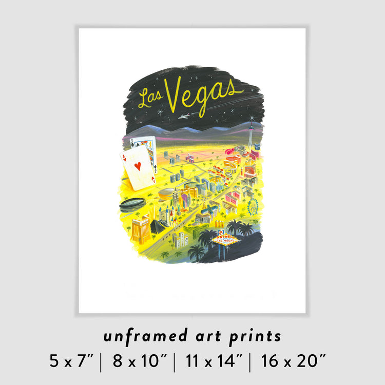 Las Vegas City Skyline Art Poster