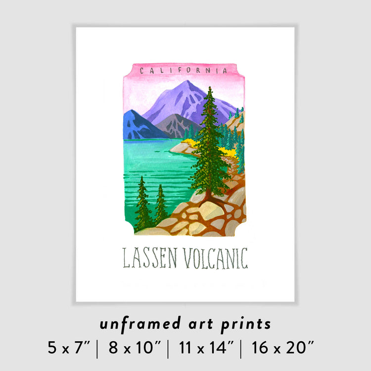 Lassen Volcanic National Park Art Poster