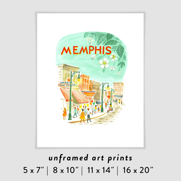 Memphis Tennessee City Art Print