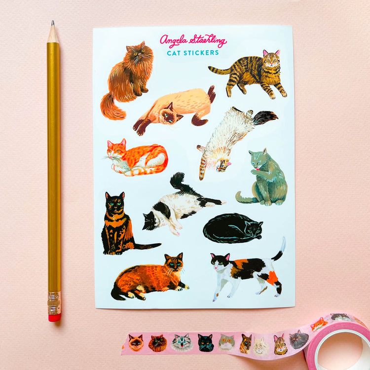 Cat sticker sheet