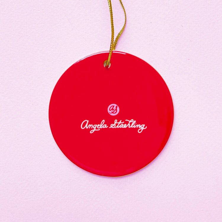 Tabby cat Christmas ornament