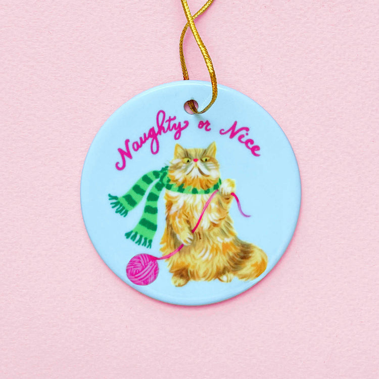 Persian cat Christmas ornament