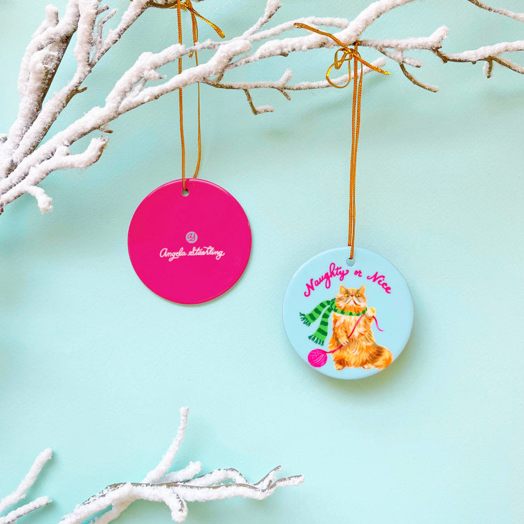 Persian cat Christmas ornament