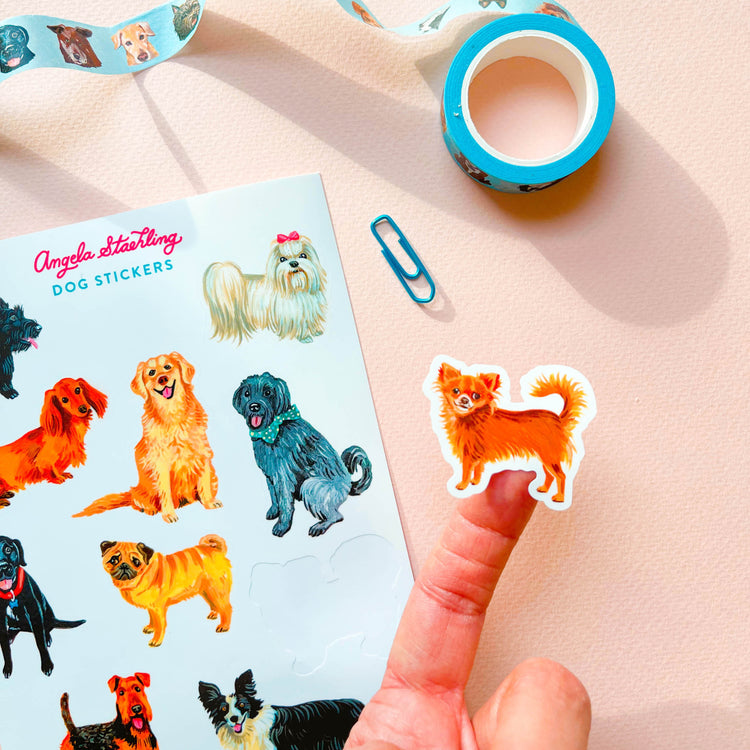 chihuahua sticker with dog sticker sheet