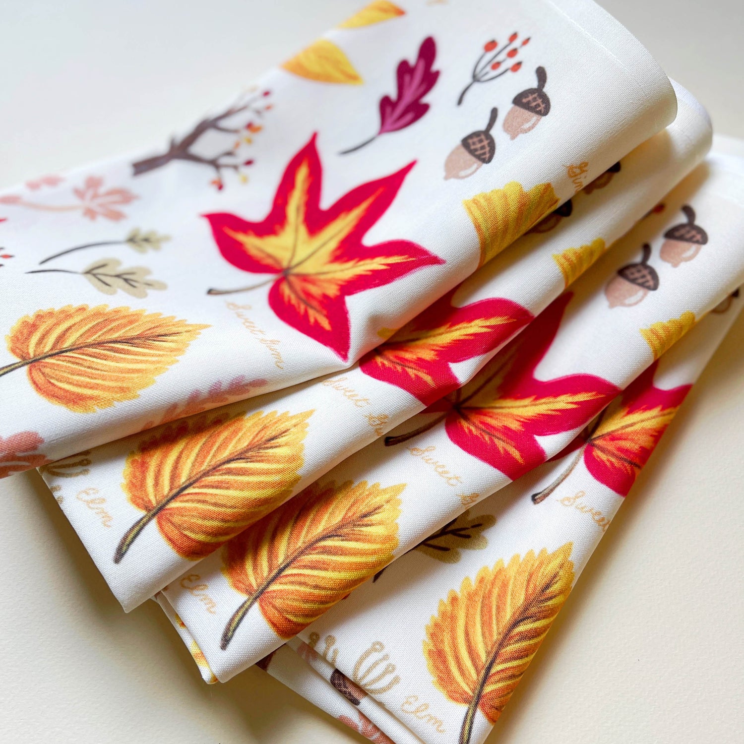 Fall Leaves cloth napkins