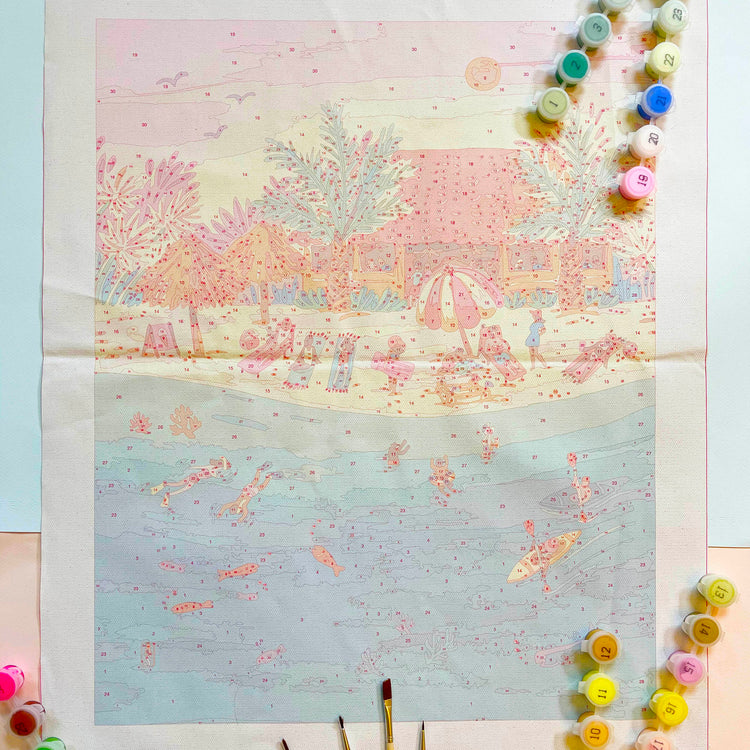 Paint By Number Kit | Caribbean Beach