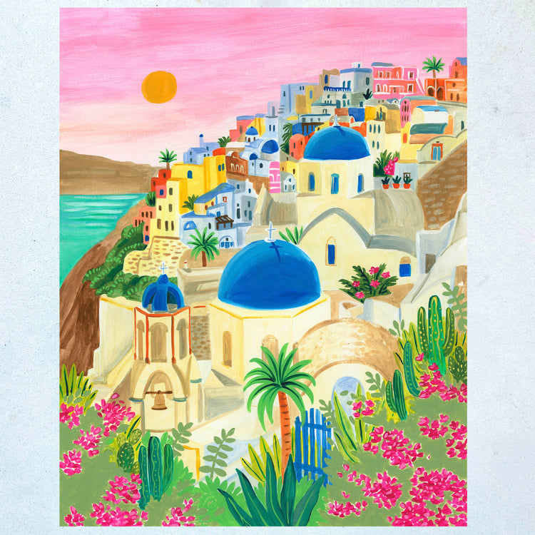 Paint By Number Kit | Santorini