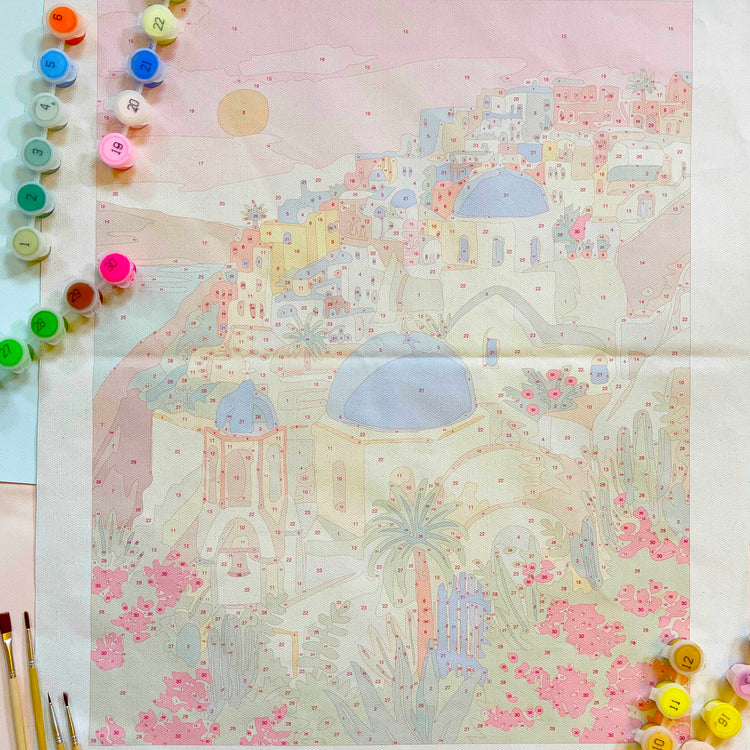 Paint By Number Kit | Santorini