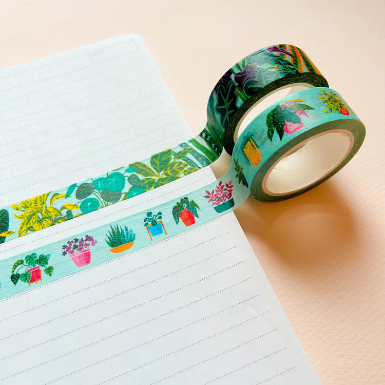 Houseplant Washi Tape with Plant Pattern Wash Tape.