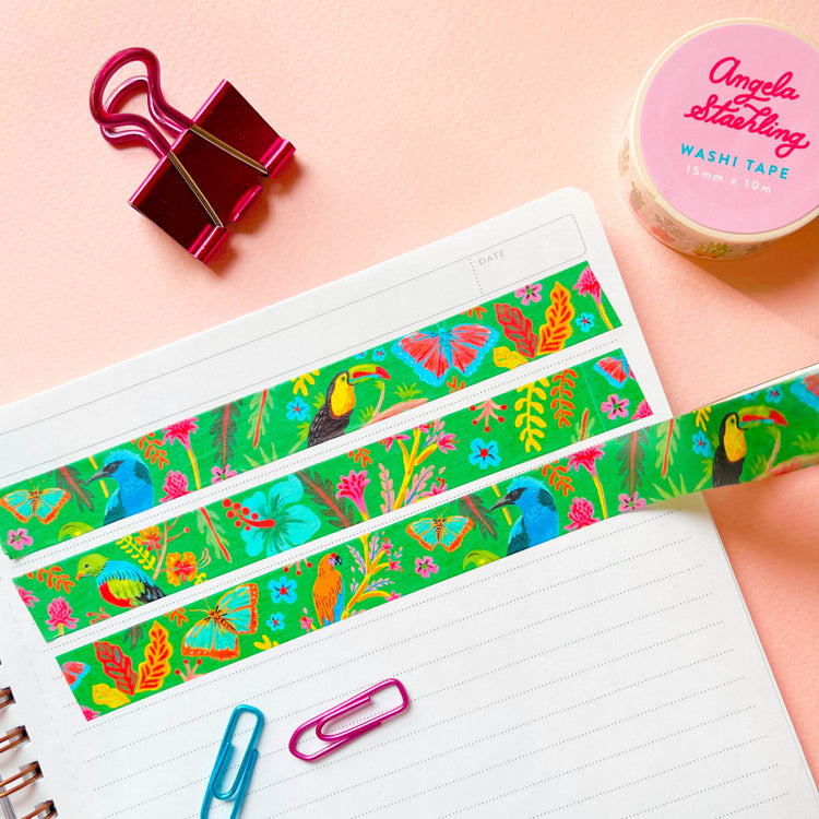 Tropical green washi tape