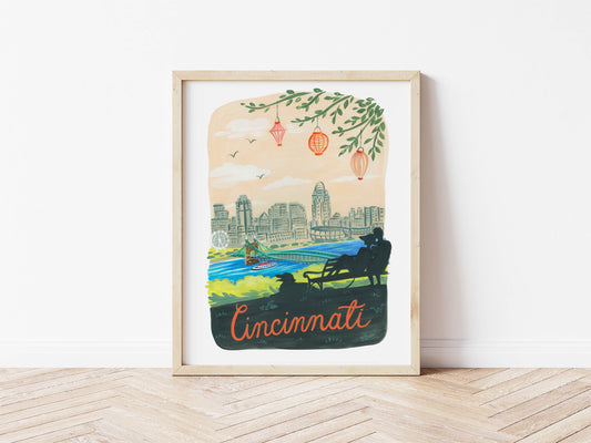 Cincinnati Ohio City Skyline Art Print