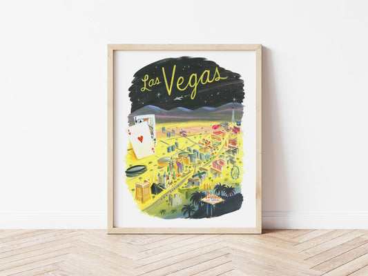 Las Vegas City Skyline Art Print