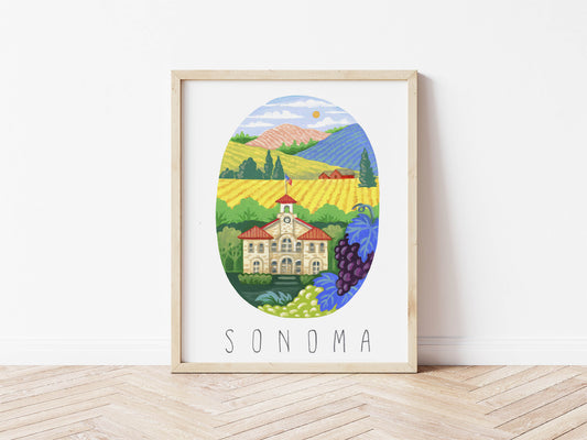 Sonoma Valley Winery Art Print