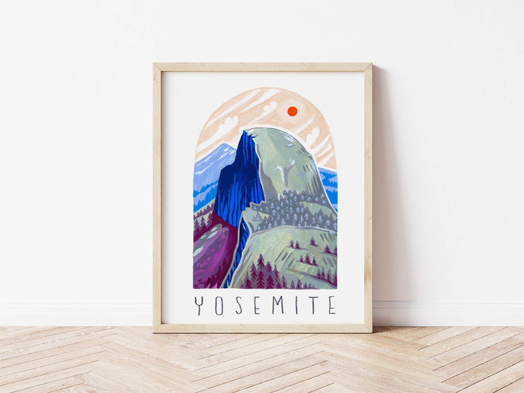 Yosemite Half Dome National Park Art Print