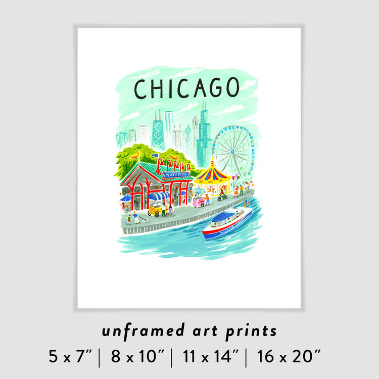 Chicago Illinois Skyline Art Print