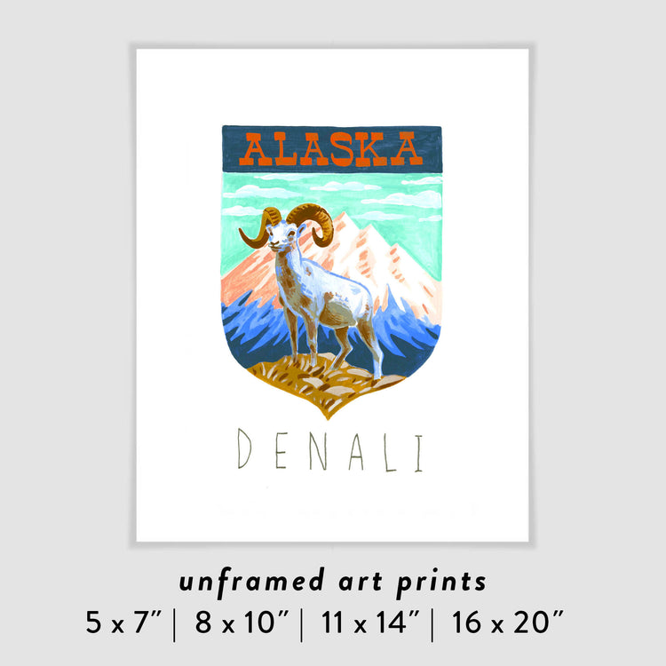Denali Alaska National Park Art Poster