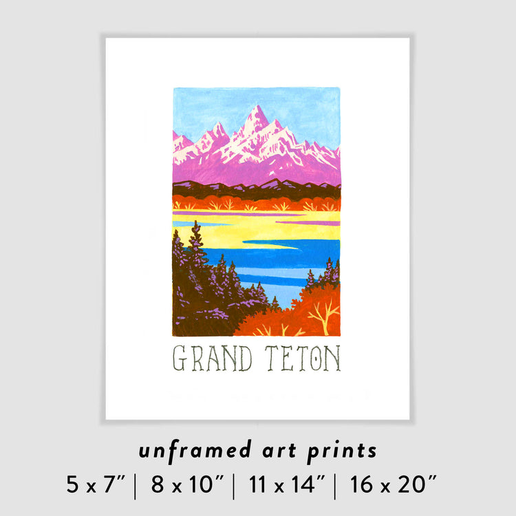 Grand Teton National Park Art Poster