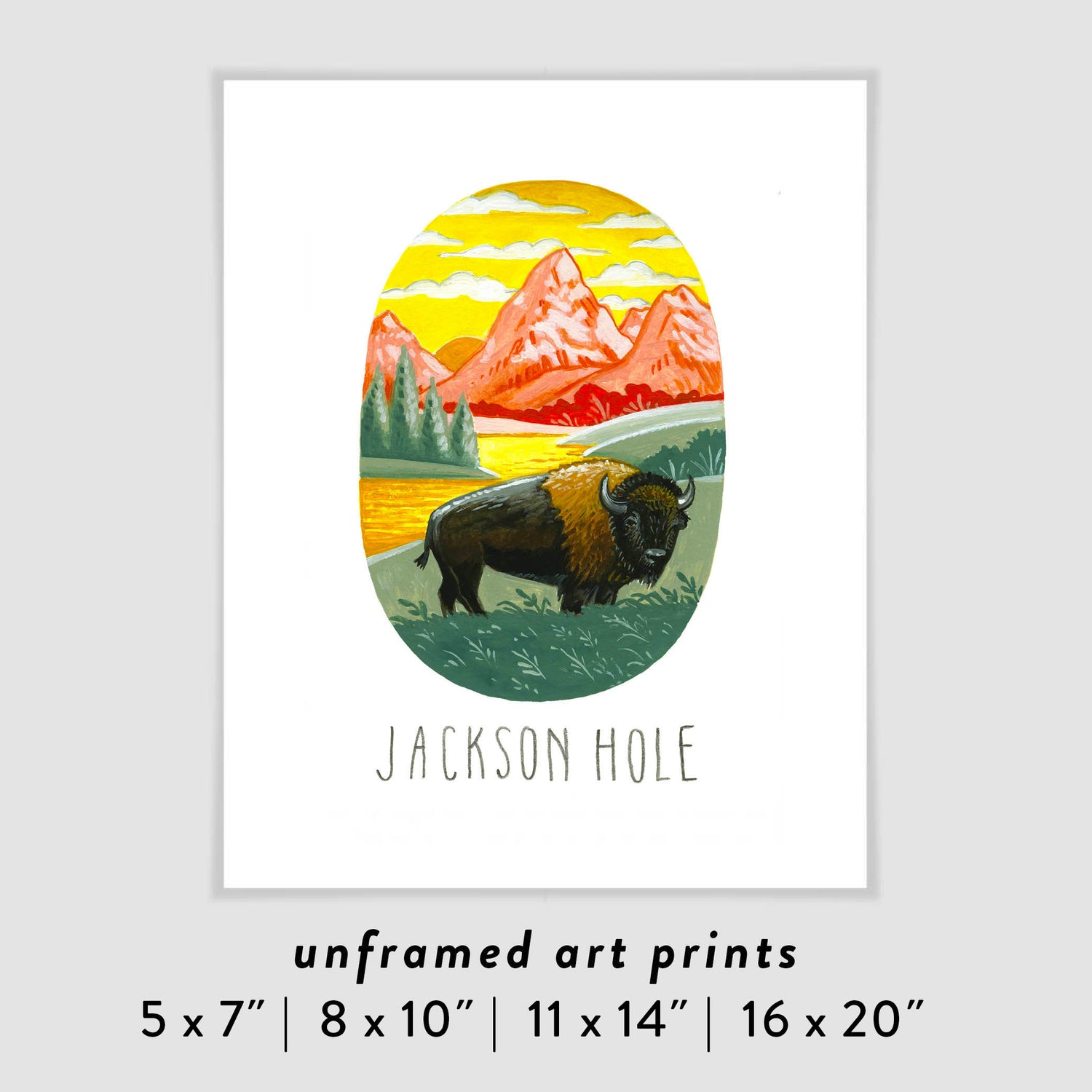 Jackson Hole National Park Art Poster