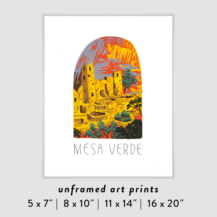 Mesa Verde National Park Art Poster
