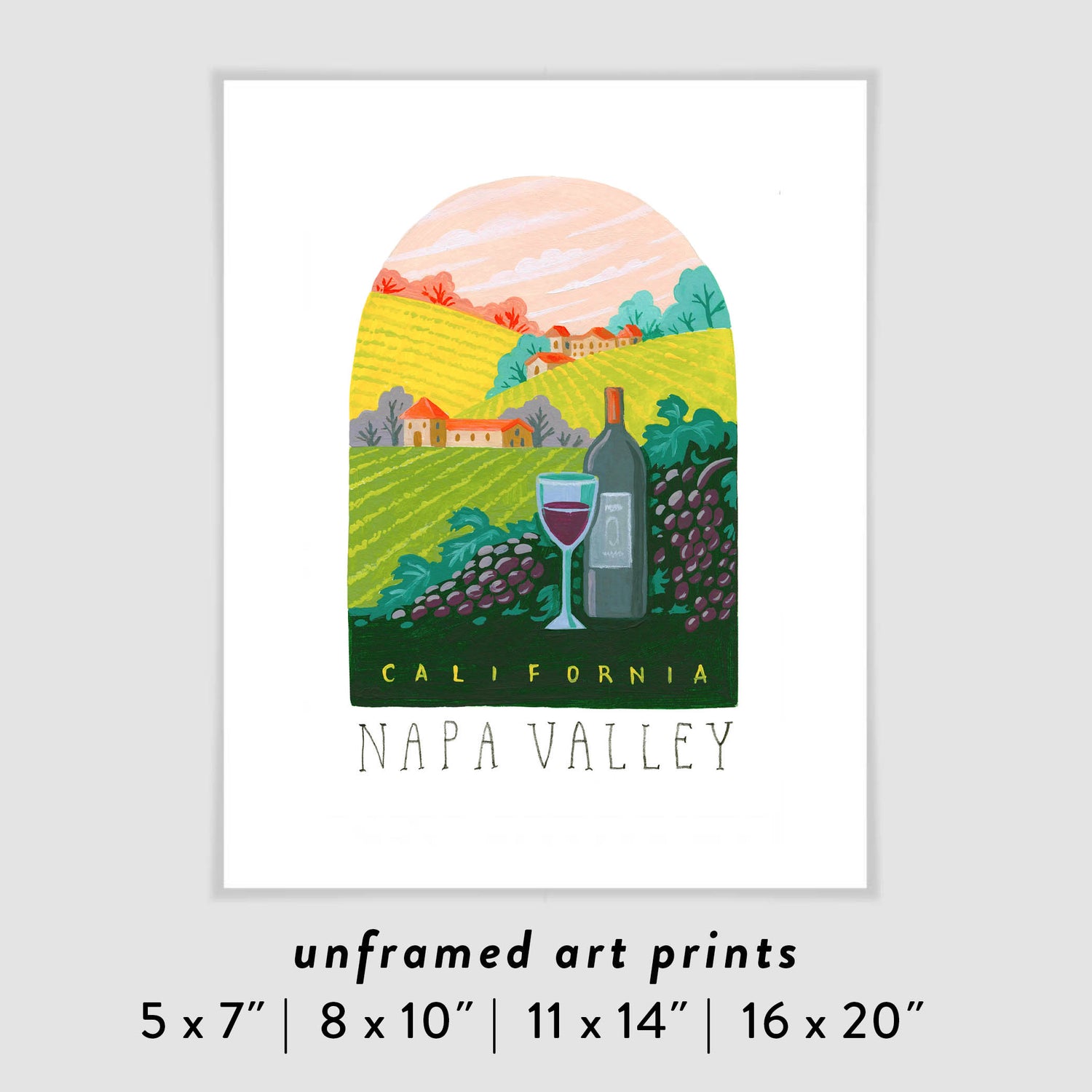 Napa Valley California Winery Art Poster