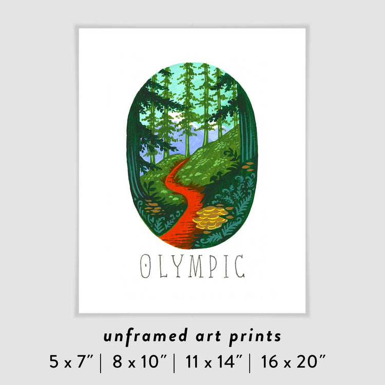 Olympic National Park Art Poster