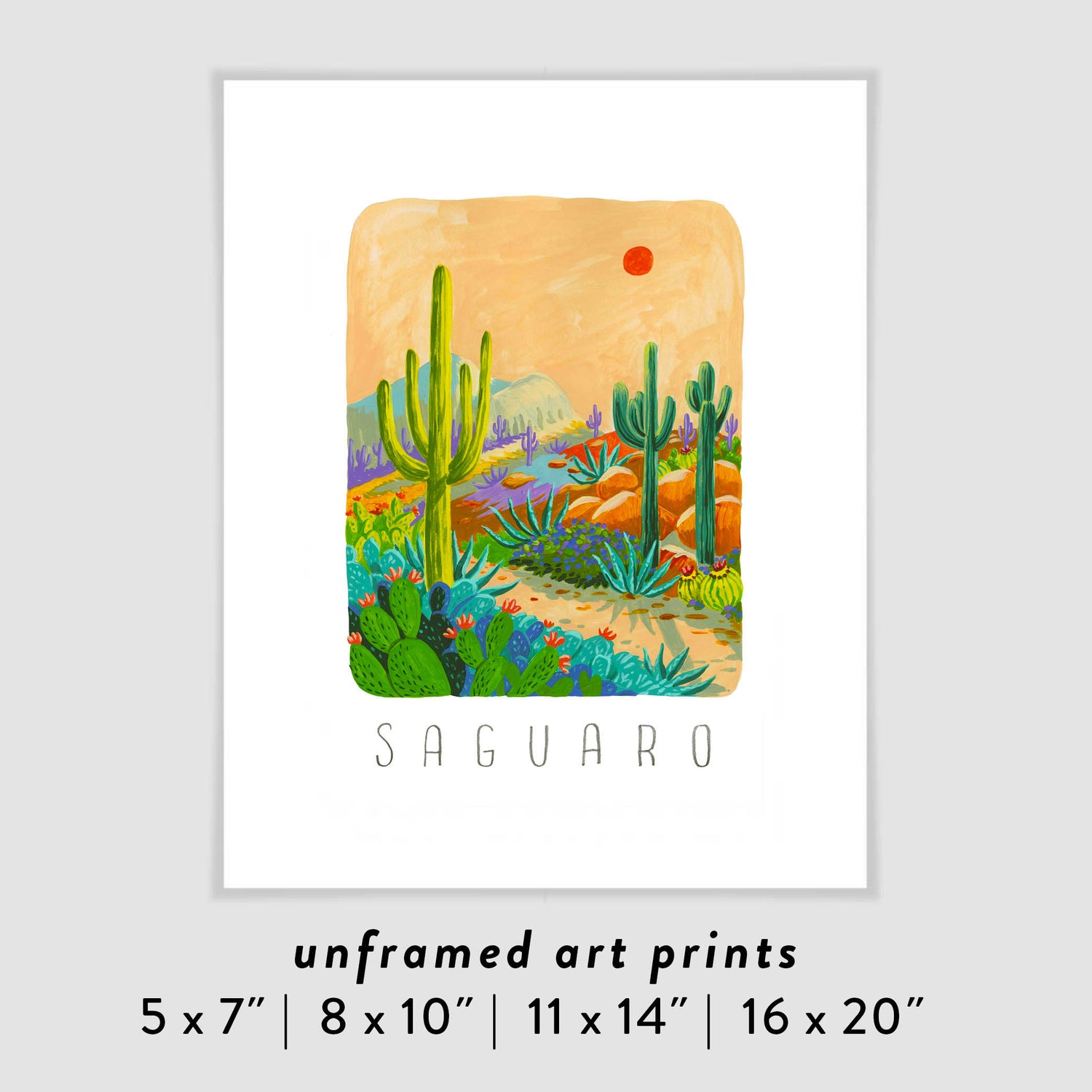 Saguaro National Park Art Poster
