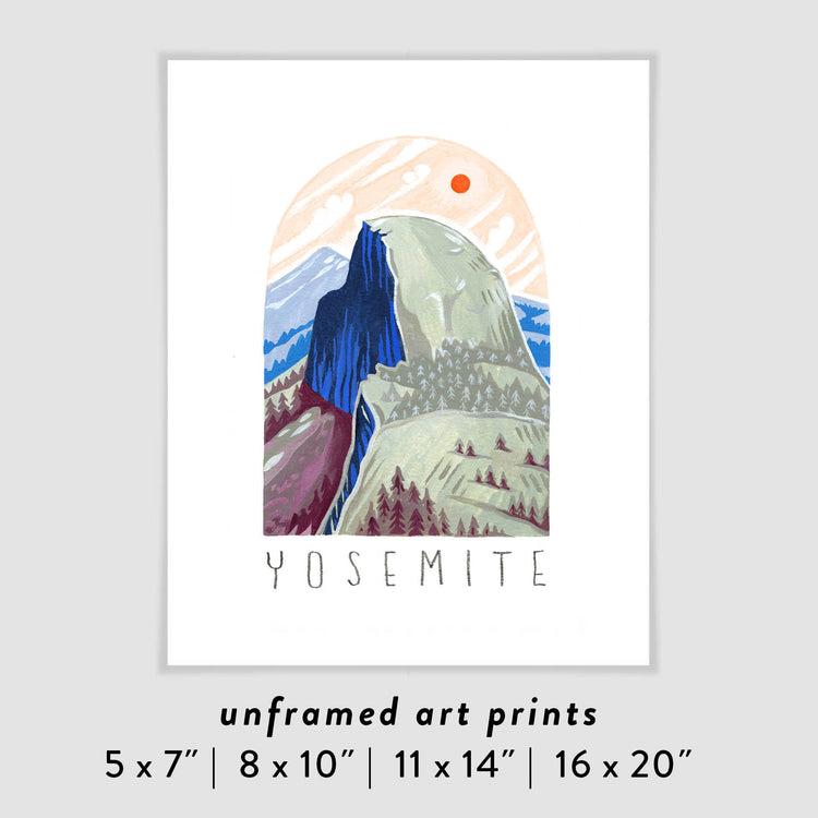 Yosemite Half Dome National Park Art Poster