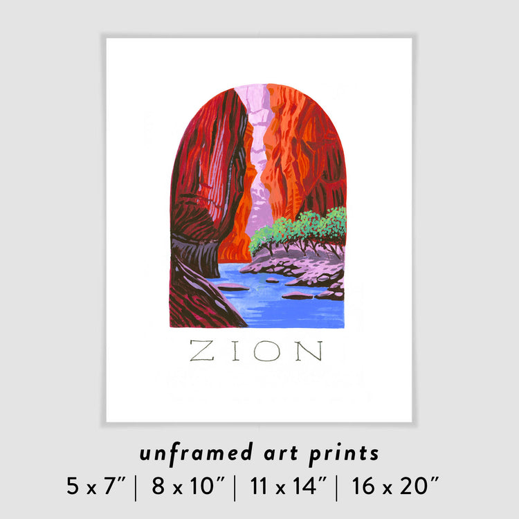 Zion National Park Art poster