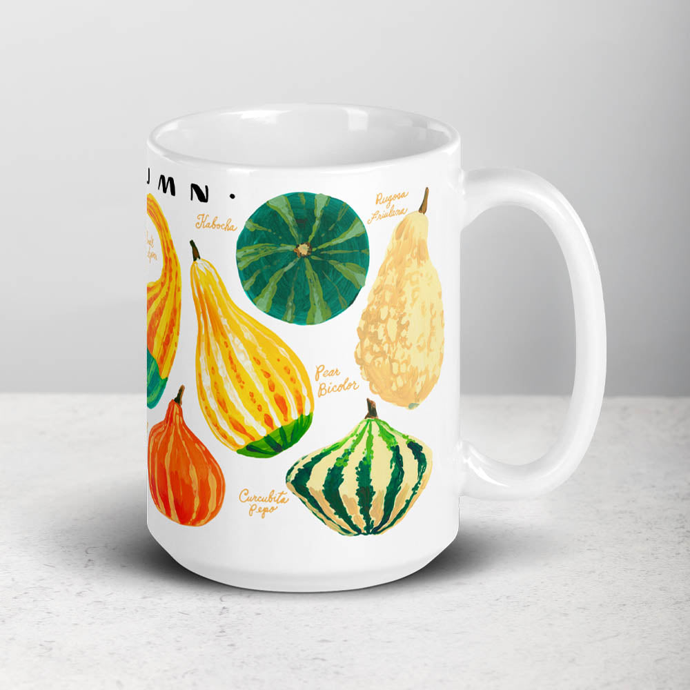 Harvest gourds coffee mug