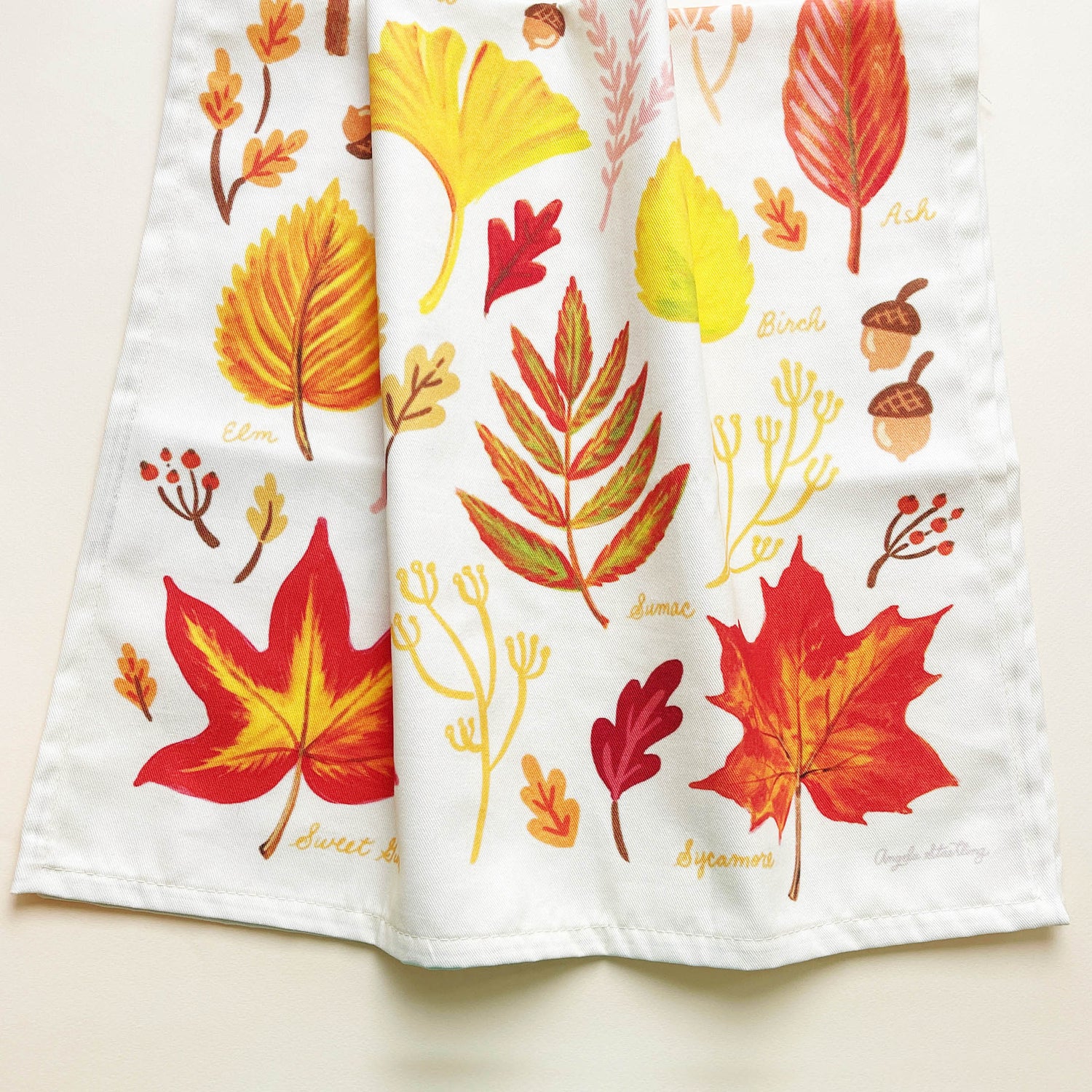 Fall Leaves Tea Towel – Angela Staehling