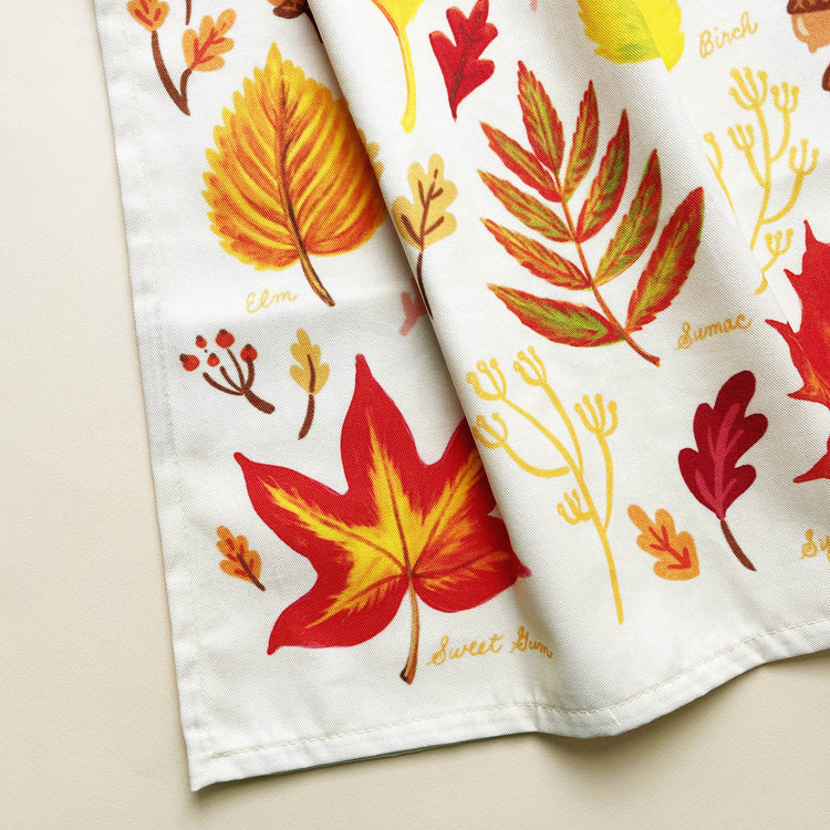 Autumn Leaves Tea Towels, Fall Tea Towel, Autumn Kitchen Decor