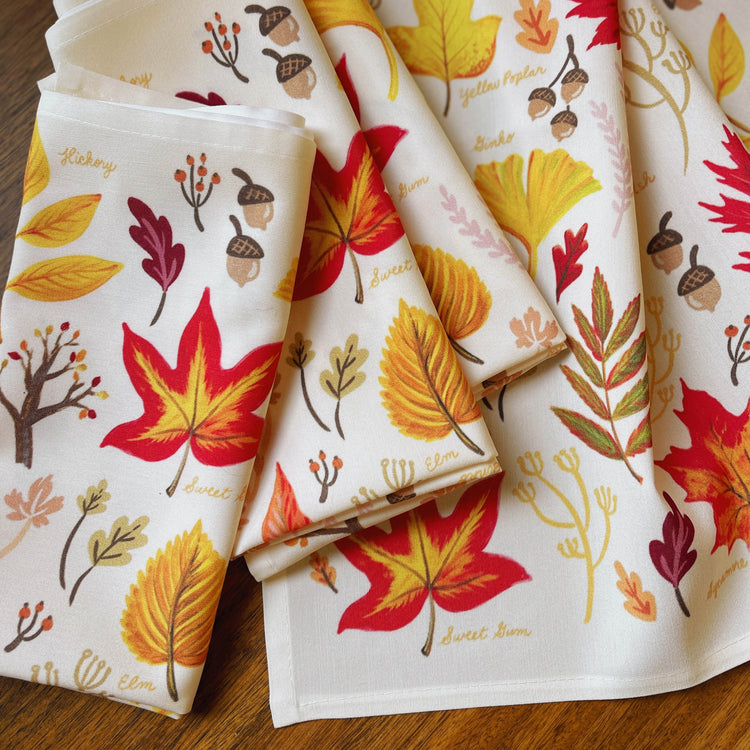 Fall Leaves cloth napkins