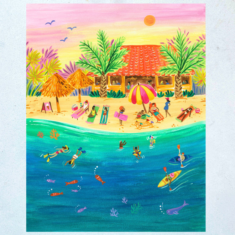 Paint By Number Kit | Caribbean Beach