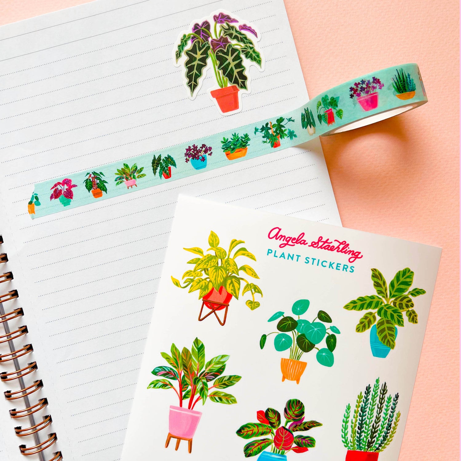 Plant sticker sheet and plant washi tape